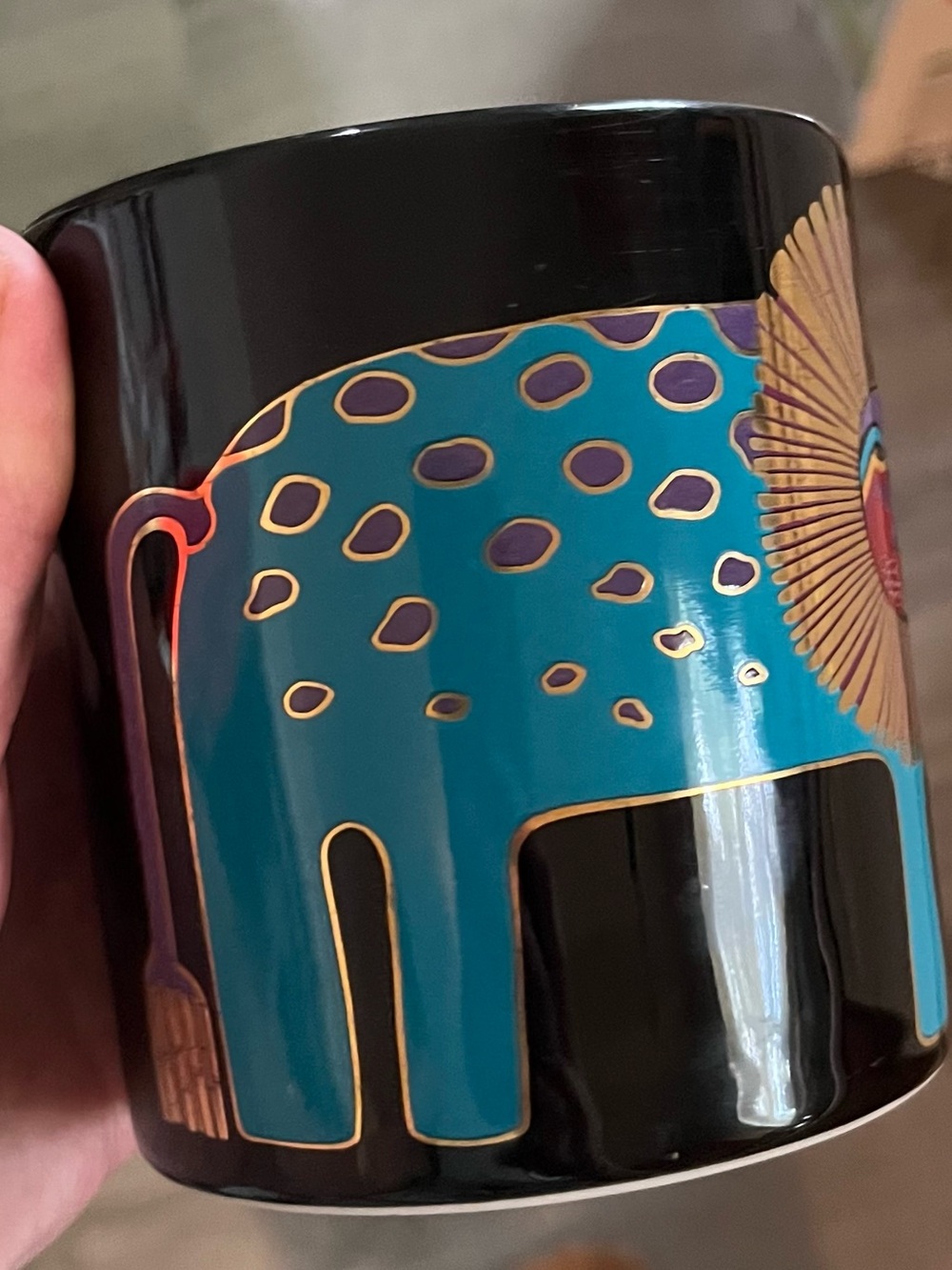 Rare Laurel Burch Japan Spotted Sun Lion Mug - Picture 5 of 6